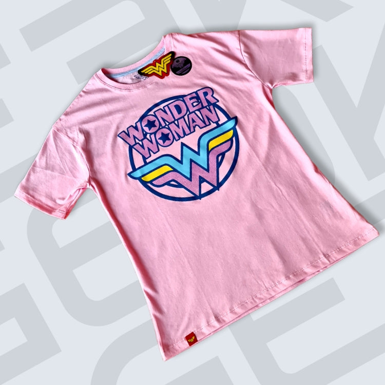 POLO MUJER WONDER WOMAN ROSADO