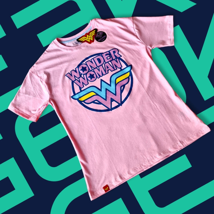 POLO MUJER WONDER WOMAN ROSADO