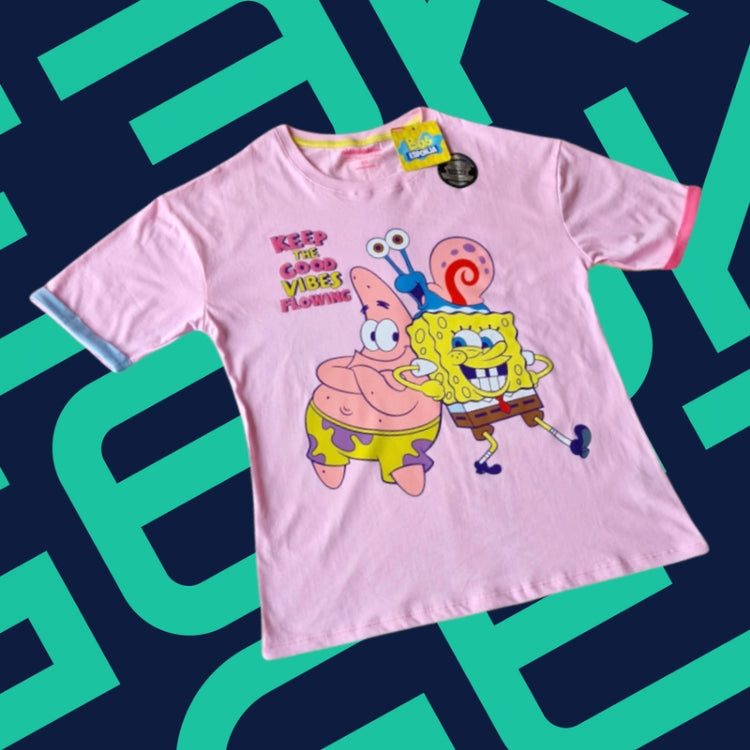 POLO MUJER BOB ESPONJA MANGAS COLORES