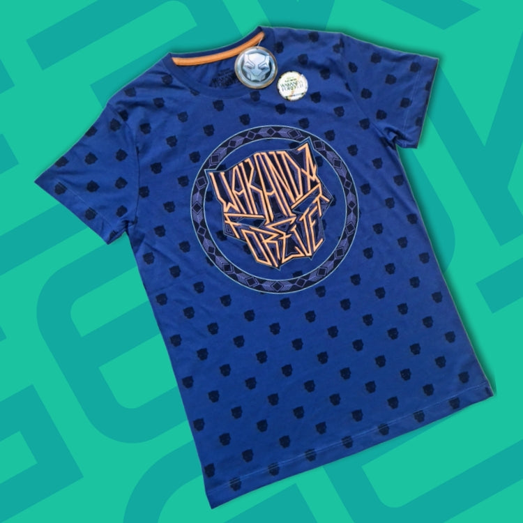 POLO MARVEL WAKANDA FOREVER AZUL