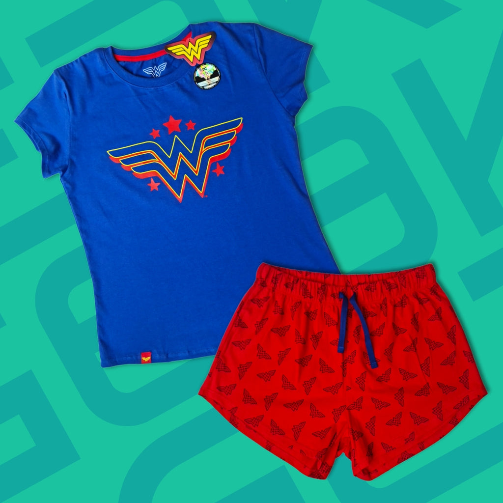 PIJAMA MUJER WONDER WOMAN ROJO