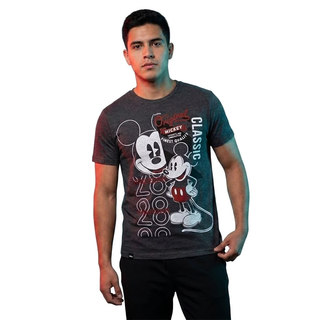 POLO MICKEY MOUSE GRIS