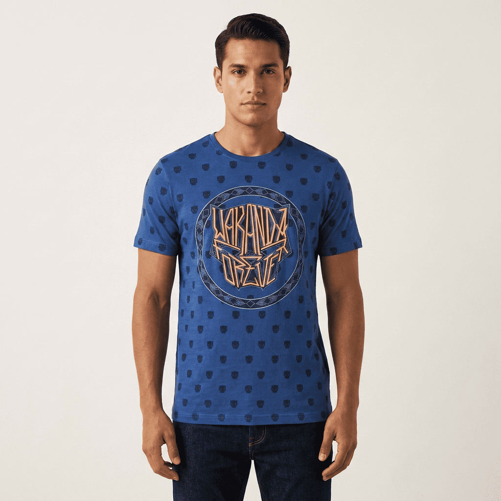 POLO MARVEL WAKANDA FOREVER AZUL